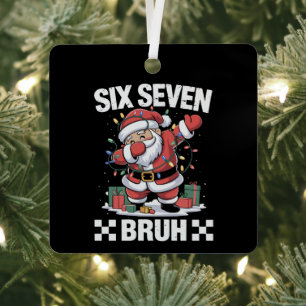 67 Six Seven Burh Funny Christmas 6 7 Meme  Metal Tree Decoration