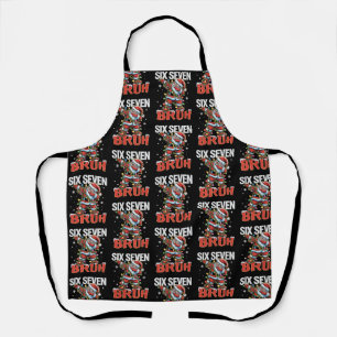 67 Six Seven Burh Santa Dab Christmas 6 7 Meme Apron