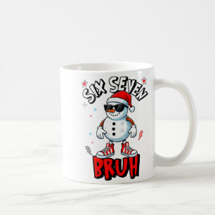 67 Six Seven Christmas Bruh Snowman Funny Kids Boy Coffee Mug