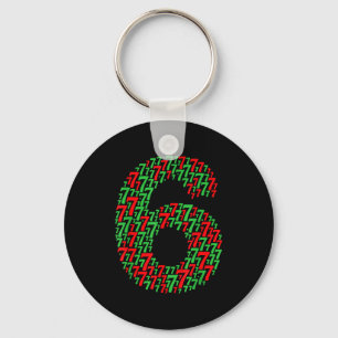 67 Six Seven Christmas Design Funny 6 7 Meme _1  Key Ring