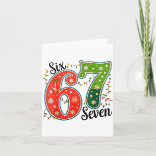 67 Six Seven Christmas Funny Meme 67 Couples Chris Card