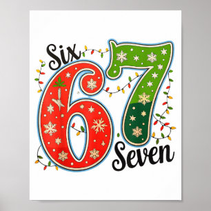 67 Six Seven Christmas Funny Meme 67 Couples Chris Poster