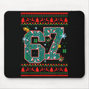 67 Six Seven Christmas Funny Meme Hand 67 Couples Mouse Pad