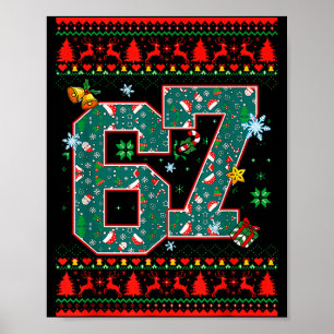 67 Six Seven Christmas Funny Meme Hand 67 Couples Poster