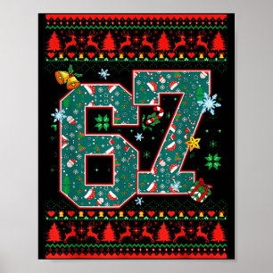 67 Six Seven Christmas Funny Meme Hand 67 Couples Poster