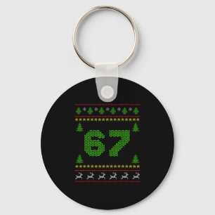 67 Six Seven Christmas Knitting 67 Ugly Christmas Key Ring