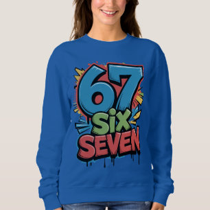 67 Six Seven Colorful Pop Art Graphic Tee for Fun 