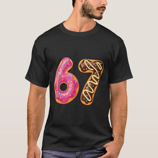 67 Six Seven Donut Meme Funny Sweet Sprinkles  T-Shirt (Front)