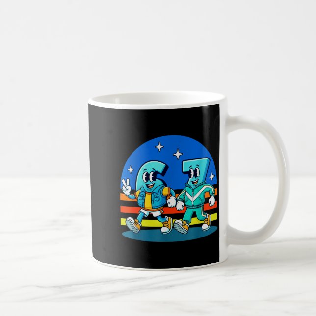 67 Six Seven Fun Meme Funny Design Kids School  Coffee Mug (Right)