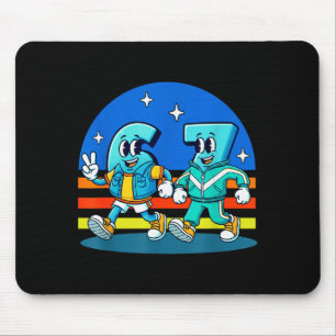 67 Six Seven Fun Meme Funny Design Kids School  Mouse Pad