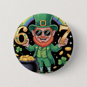 67 Six Seven Funny 6 7 Meme St Patricks Day Leprec Cm Round Badge