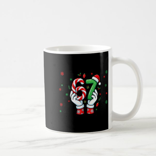 67 Six Seven Funny Christmas Joke 6 7 Meme Boys Gi Coffee Mug (Right)