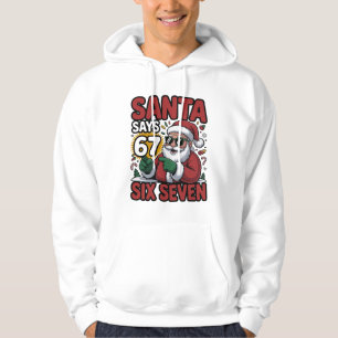67 Six Seven Funny Christmas Santa Meme Hoodie