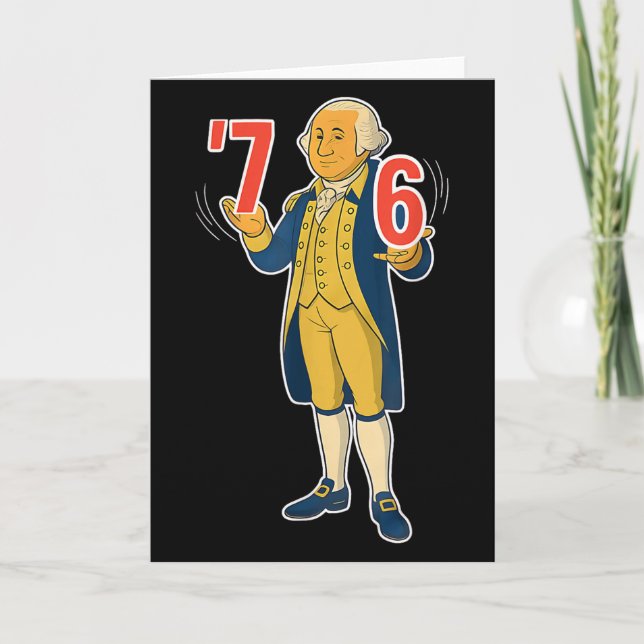 67 Six Seven Funny George Washington Meme  Card (Front)