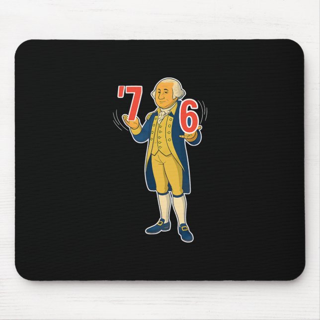 67 Six Seven Funny George Washington Meme  Mouse Pad (Front)