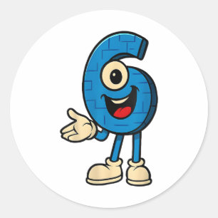 67 Six Seven Funny Italian Brainrot Kid Gaming Mem Classic Round Sticker