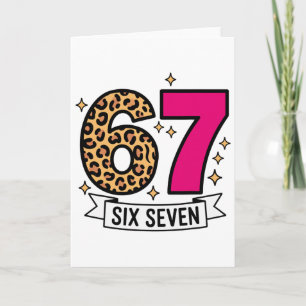 67 Six Seven Funny Meme For Women Teacher _1 Card