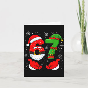 67 Six Seven Funny Santa Hand 6 7 Meme Christmas M Card