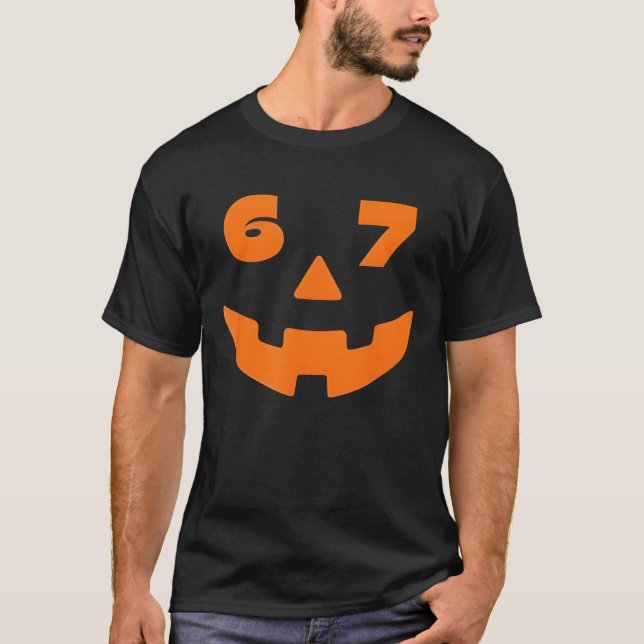 67 Six Seven Halloween Costume for Students Teache T-Shirt (Front)