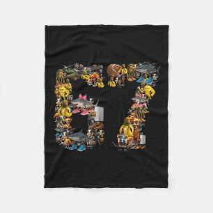 67 Six Seven Hamburgers Brainrot Viral Meme Hallow Fleece Blanket