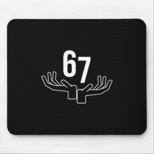67 Six Seven Hand Gesture Meme  Mouse Pad