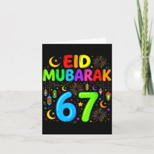 67 six seven happy eid mubarak kids eid al card
