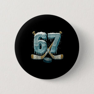 67 Six Seven Hockey Drip Number Funny 6 7 Meme 6 Cm Round Badge