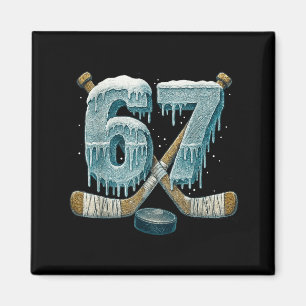 67 Six Seven Hockey Drip Number Funny 6 7 Meme  Magnet