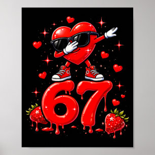 67 Six Seven Ice Cream Meme Funny Valentine Days  Poster