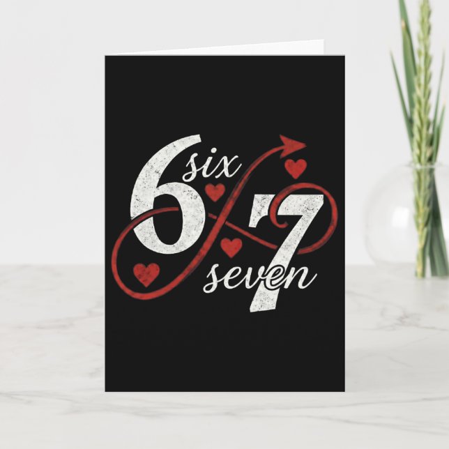 67 Six Seven Infinity Heart Loop Valentine 6 7 Mem Card (Front)