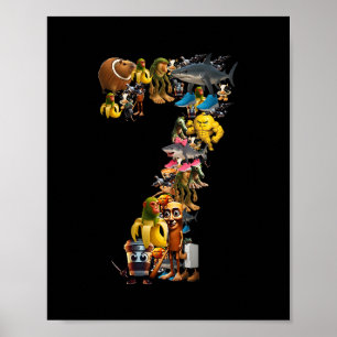 67 Six Seven Italian Brainrot Christmas Matching C Poster