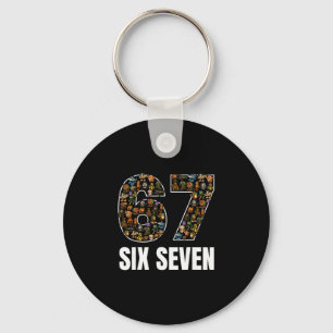 67 Six Seven Italian Brainrot Gen Alpha Slang Meme Key Ring