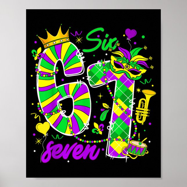 67 Six Seven Mardi Gras Carnival New Orleans Fleur Poster (Front)
