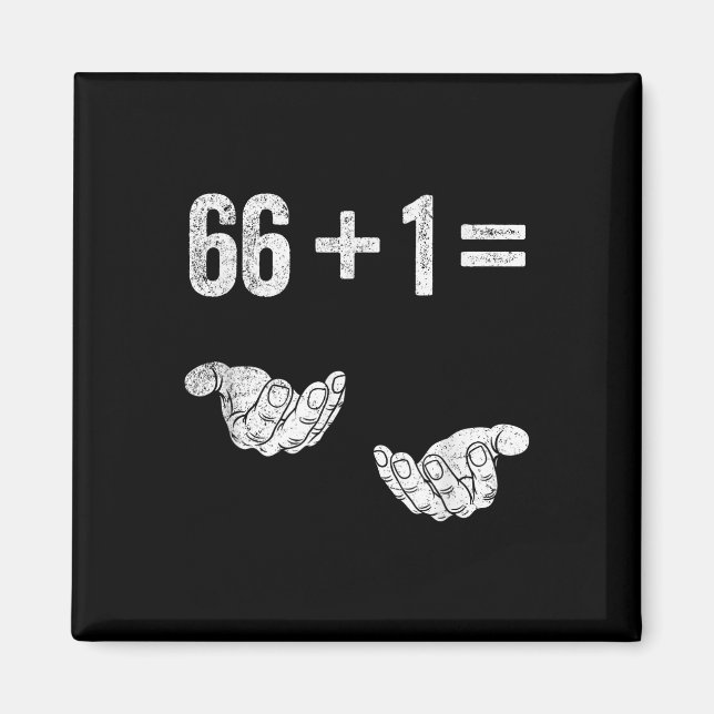 67 Six Seven Math Mathematics Brainrot Equation Bi Magnet (Front)