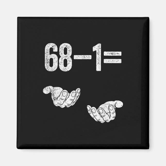 67 Six Seven Math Mathematics Brainrot Equation Bi Magnet (Front)