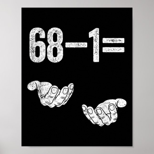 67 Six Seven Math Mathematics Brainrot Equation Bi Poster (Front)
