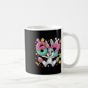 67 Six Seven Meme 6 7 Cute Rabbit Bunny Easter Day Coffee Mug