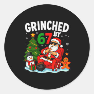 67 Six Seven Meme Christmas Ed By 6-7 Gen Alpha Sl Classic Round Sticker