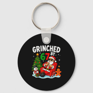 67 Six Seven Meme Christmas Grinched By 6-7 Gen Al Key Ring
