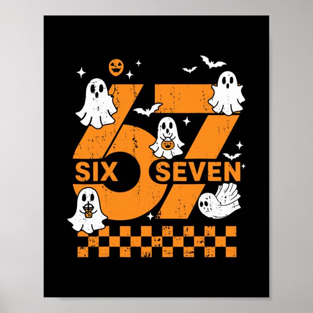 67 Six Seven Meme Fun 6 7 Couple Matching Hallowee Poster (Front)
