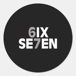 67 Six Seven Meme Funny Gen Alpha Slang Teens Kids Classic Round Sticker