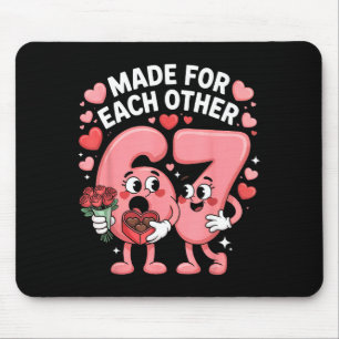 67 Six Seven Meme Gen Alpha Valentines Day Coquett Mouse Pad