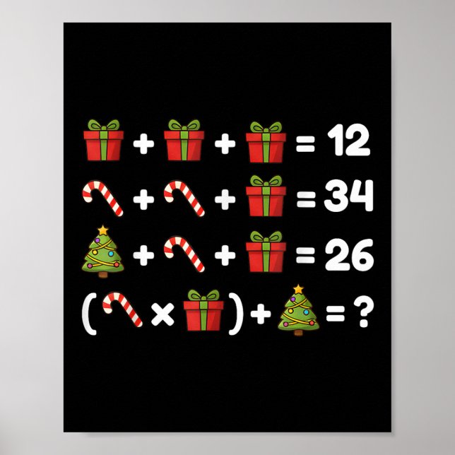 67 Six Seven Meme Math Christmas Equation Logic Pu Poster (Front)