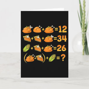 67 Six Seven Meme Math Thanksgiving Equation Logic Card