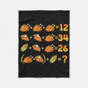 67 Six Seven Meme Math Thanksgiving Equation Logic Fleece Blanket
