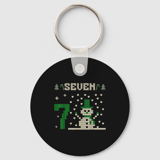 67 Six Seven Meme Snowman Christmas Couple Matchin Key Ring (Front)
