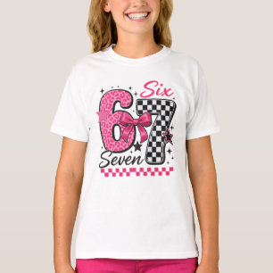 67 Six Seven Pink Retro Pop Culture T-Shirt