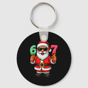 67 Six Seven Santa Meme Christmas Funny Key Ring