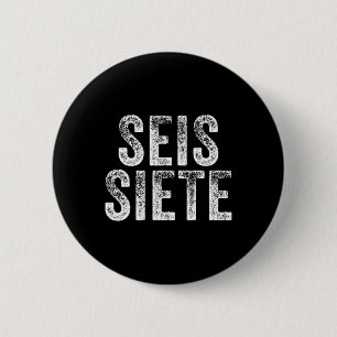67 Six Seven Seis Siete Spanish Brainrot Christmas 6 Cm Round Badge