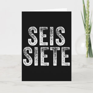 67 Six Seven Seis Siete Spanish Brainrot Christmas Card